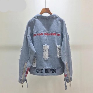 Áo khoác jeans bò thêu Áo denim jacket thời trang UniSex áo khoác jeans Nam Á khoác jeans nữ