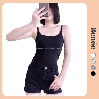 [Mã FAMARAL2 giảm 10K đơn 50K] Áo hai dây nữ RENEE Áo 2 dây nữ dáng dài chất cotton mát mềm mịn A02