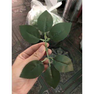 10 lá hồng bằng vải dùng cắm hoa sáp,hoa nhựa, hoa giả