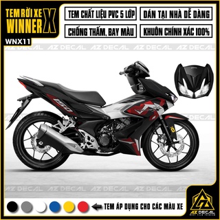 Tem Rời Winner X Mẫu Matrix | WNX11 | Tem Chế Chất Liệu Decal PVC Cao Cấp, Áp Dụng Nhiều Màu Xe