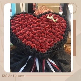 [Quà Valentine - Hot] Bó hoa Nhũ vĩnh cửu 99 bông cực đẹp, siêu to. Khách HN đặt qua Nowship nhận ngay sau 1-2h