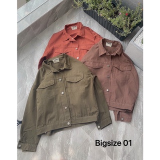 Áo khoác kaki nữ form rộng, áo khoác cặp nam nữ unisex kiểu túi hộp thời trang bigsize 2KJean