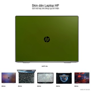 Skin dán Laptop HP màu xanh rêu (inbox mã máy cho Shop)