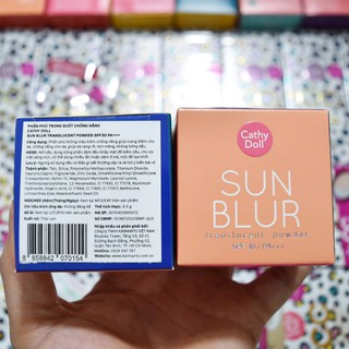 Phấn Phủ Trong Suốt Chống Nắng Cathy Doll Sun Blur Translucent Powder SPF30 PA+++ 4.5g