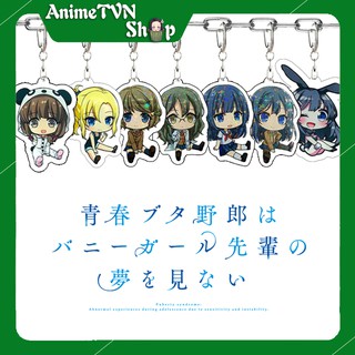 Móc khoá Mica anime manga Seishun Buta Yarou wa Bunny Girl Senpai no Yume wo - Nhựa Cứng Acrylic In 2 mặt sắc nét