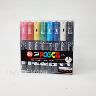 Set bút vẽ trên nhiều chất liệu Uni Posca Paint Marker (PC-1M 0.7mm)