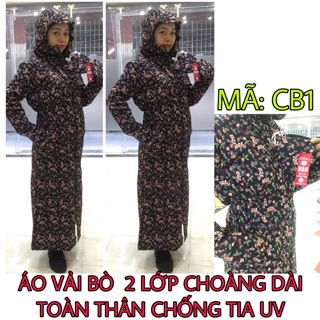 ÁO BÒ 2 LỚP CHOÀNG DÀI TOÀN THÂN CHỐNG TIA UV 2 LỚP CAO CẤP
