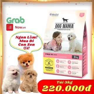 Dog Mania Puppy thức ăn hạt cho chó nhỏ dưới 6 tháng tuổi túi 3kg date xa giá rẻ - 5am store