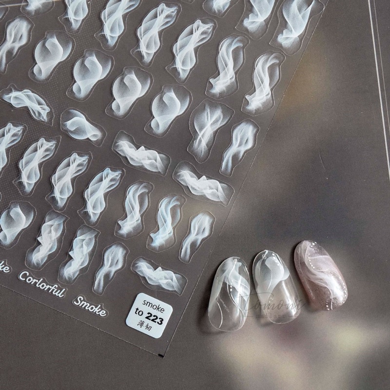 sticker lụa 5d cao cấp dán móng tay nail
