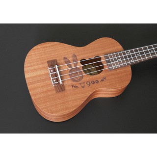 Đàn Ukulele tenor gỗ khắc hình Bunny Hear KBD 33A21-BE