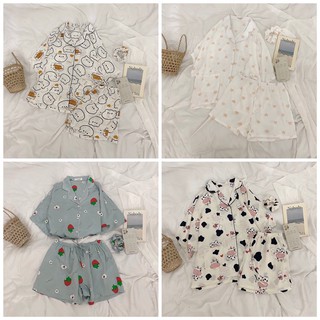 Set pijama in hình, bộ ngủ in hình
