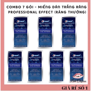 Miếng dán trắng răng Crest Professional Effect Combo 7 gói