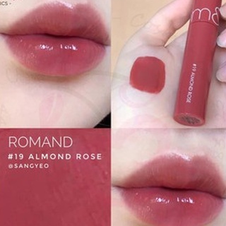 (CAM KẾT HÀNG AUTH, TEM HIDDEN TAG) Son bóng Romand Juicy Lasting Tint màu #19 Almond Rose