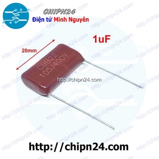 [5 CON] Tụ CBB 400V 105J 105 (1uF) 20mm