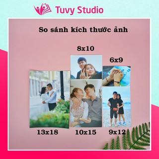 In ảnh theo yêu cầu - Gói in ảnh nhiều cỡ ép lụa hoặc phủ uv tại Tú Vy Studio