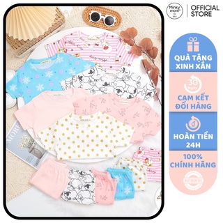 [MÀU NGẪU NHIÊN]Combo 4Bộ Quần Áo Bé Gái, Bé Trai Minky Mom Vải Cotton Borip Động Vật, Bộ Cộc Tay Cho Bé Mặc Nhà MKM2212