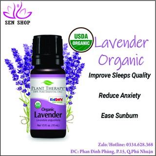 Tinh dầu hoa oải hương hữu cơ Plant Therapy - Organic Lavender Essential Oil Plant Therapy - Kidsafe