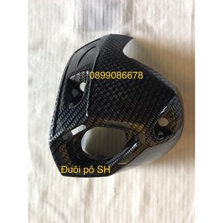 Ốp Đuôi Pô, Bô Carbon Honda Sh 2017, Sh 2018, Sh 2019 - Phụ Kiện Đồ Chơi, Ốp Trang Trí, Bảo Vệ Honda Sh Cacbon