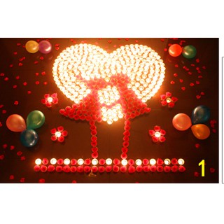 [Mẫu Hot] Set nến trang trí tỏ tình ( 220 viên nến + 200 cánh hoa)