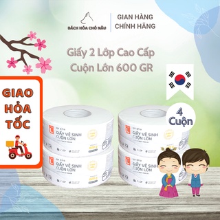 COMBO 4 Giấy Cuộn Lớn Hàn Quốc LOTTE Choice L Tiết Kiệm [Giấy 2 Lớp Cao Cấp] [600GR]