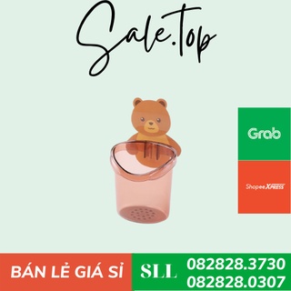 Ly cốc nhựa kệ hình gấu đựng bàn chải đánh răng - sale.top