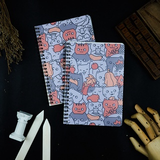 [Mã LIFE0803ALL giảm 10% đơn 0K] Sổ Tay Lò Xo A5 Tropical Cats - 100GSM - 160 Trang - Journalholic