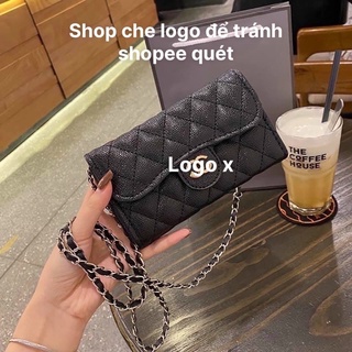 Túi Đeo Chéo Ví Cầm Tay Da Hạt