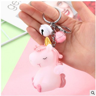 (Free Ship 50k) Móc khóa kì lân bóp kêu bip bip treo Balo túi xách phong cách Hàn Quốc