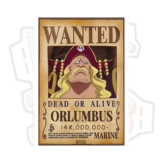 Poster truy nã Orlumbus (Hạm đội Mũ Rơm) - One Piece