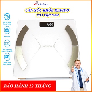 Cân sức khỏe phân tích 8 chỉ số cơ thể Rapido RSF01-S, hàng chính hãng bảo hành 1 năm