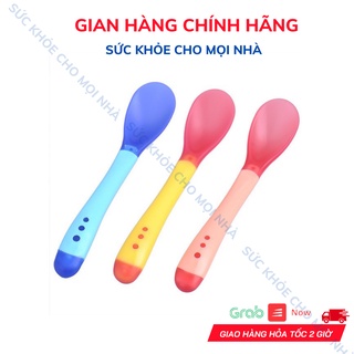 Thìa Silicon Báo Nóng Cho Bé Ăn Dặm Giúp Bé Ăn Ngoan , Ngon Miệng TBN