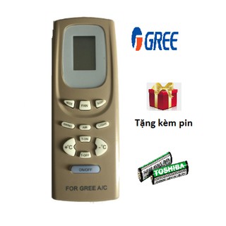 Remote Điều Khiển điều hòa Gree màu nâu mặt xanh,remote điều khiển điều hòa Gree nâu