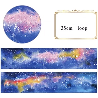 (Chiết theo chu kỳ) Băng dính washi tape vũ trụ thiên hà rực rỡ