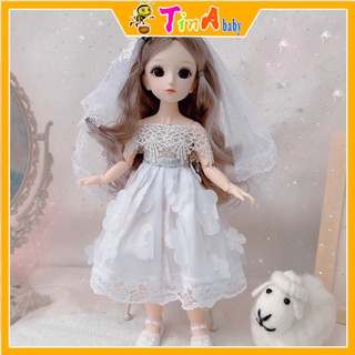 Búp bê barbie 30cm có khớp phụ kiện quà tặng sinh nhật đồ chơi xả stress cho bé gái E885