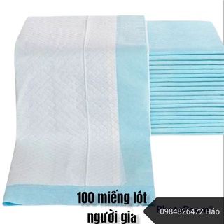 Miếng lót đệm cho người già, bệnh nhân Phú Đạt 100 miếng size to XL 45_75cm rộng thoải mái xoay trở, dùng tiết kiệm
