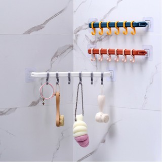 Móc treo 6 móc dán góc tường nhà tắm(mẫu mới)