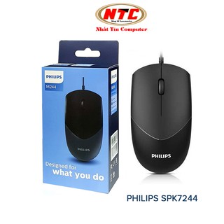 Chuột vi tính siêu bền Philips SPK7244 (M244) - phù hợp cả người thuận tay trái hoặc phải (đen)