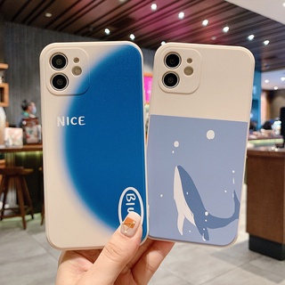 Ốp lưng iphone cá Heo Xanh cạnh vuông dẻo iphone 6splus/7/7plus/8/8plus/x/xr/xs/11/12/pro/max/plus/13promax e230