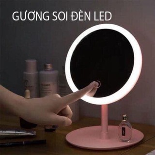 GƯƠNG SOI ĐÈN LED TRÒN GƯONG SOI CẢM ỨNG KT: 21x18 cm