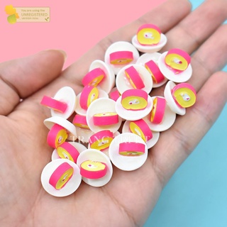 Mô hình đĩa bánh bông lan cuộn phụ kiện trang trí nhà búp bê