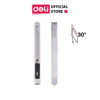 Dao rọc giấy Deli, loại dao 8 lưỡi, Bạc - 1 cái E2034