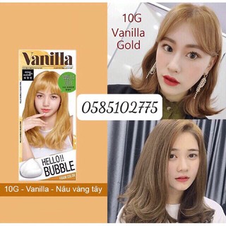 [SẴN_MÀU NÂU VÀNG TÂY 10G] Thuốc Nhuộm Tóc Blackpink Hello Bubble màu Vanilla 10G Hàn Quốc Chính Hãng