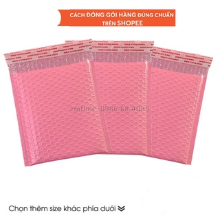 10Túi Bóng Khí Gói Hàng Túi Đóng Hàng Niêm Phong Tự Dính TUIGOIHANG Màu Hồng nhiều kích thước - Túi Gói Hàng Hà Đông Bản