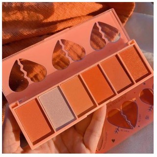 Bảng 6 Ô Phấn Mắt Kiêm Má Hồng Highlight KISS BEAUTY