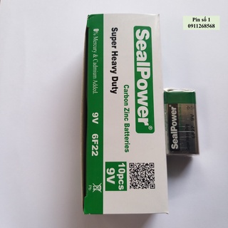 Hộp  10 viên   Pin vuông/9V  SealPower dùng  cho  Mic không  dây  giá tốt