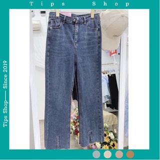 [Sẵn-Ảnh Thật] Quần jeans ống xuông xẻ ống 3582