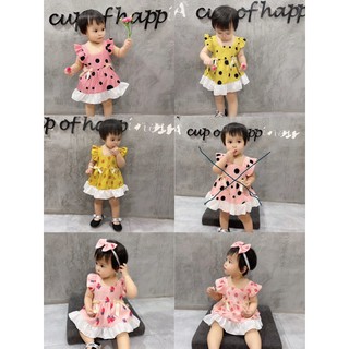 Set váy + quần chip + tuban nơ cực kute cho bé gái