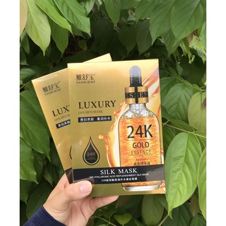 Hộp 10 miếng mặt nạ lụa vàng 24k Goldzan, Luxury  chính hãng nội địa Trung