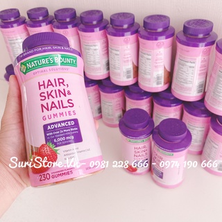 Kẹo dẻo mọc tóc Hair Nail Skin gấp đôi Biotin