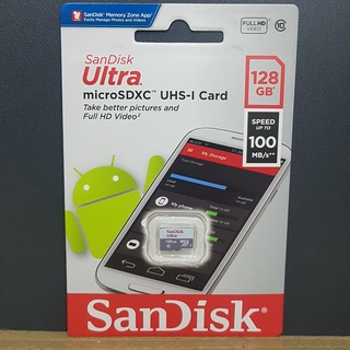 Thẻ nhớ SanDisk Ultra Class 10 128GB 100MB/s - Dùng cho camera, máy ảnh, điện thoại - Hàng chính hãng